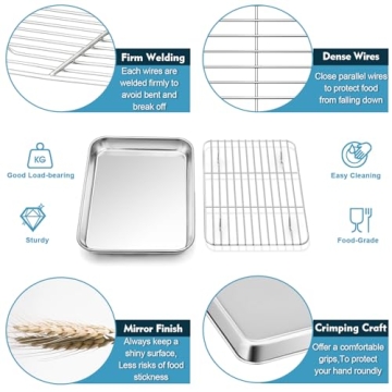 Premium Toaster Oven Set with Silicone Mat & Rack