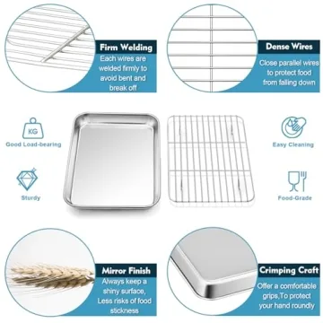 Premium Toaster Oven Set with Silicone Mat & Rack