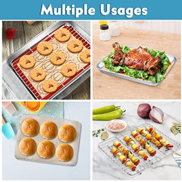 Premium Toaster Oven Set with Silicone Mat & Rack