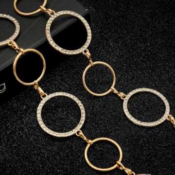 LIMHOO Rhinestone Chain Belt - Elegant Waist Accessory