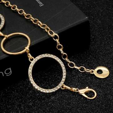 LIMHOO Rhinestone Chain Belt - Elegant Waist Accessory