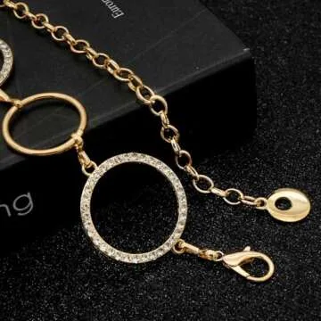 LIMHOO Rhinestone Chain Belt - Elegant Waist Accessory