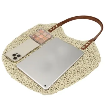 Womens Handmade Large Straw Tote Bag for Summer