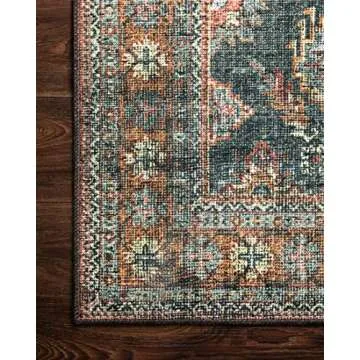 Loloi II Skye Collection Area Rug in Sea/Rust