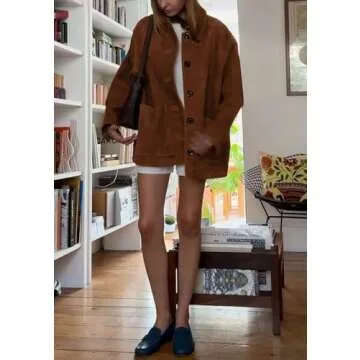 Chouyatou Casual Faux Suede Jacket for Women