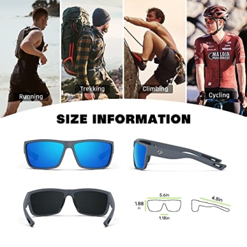TOREGE Polarized Sunglasses for Sports and Outdoor Activities