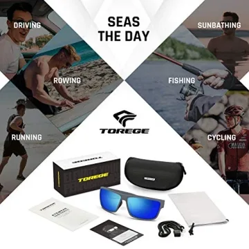 TOREGE Polarized Sunglasses for Sports and Outdoor Activities