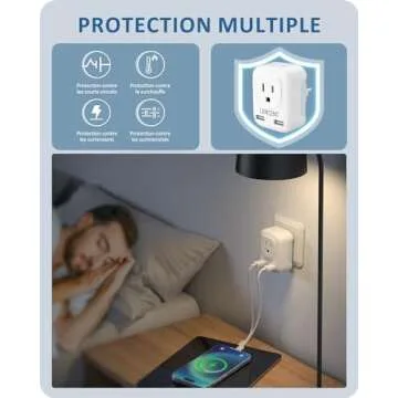 LENCENT European Travel Plug Adapter - 4-in-1 Travel Essential