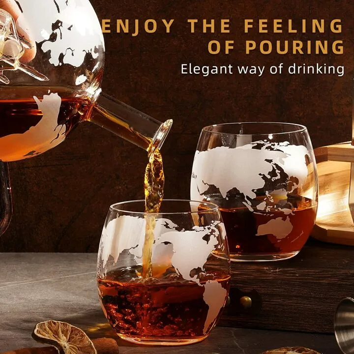 Globe Decanter Set | Perfect Gift for Men & Dads