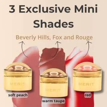 MERIT Mini Flush Balm Cream Blush Trio Set