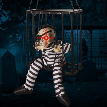 Screaming Prisoner Ghost Decoration - Spooky Halloween Prop
