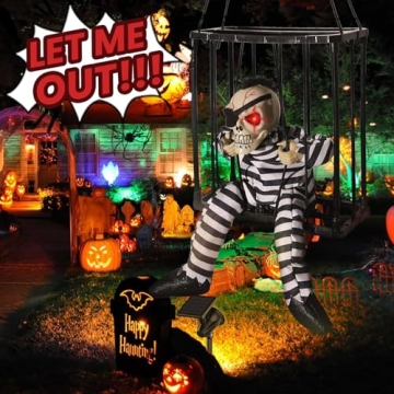 Screaming Prisoner Ghost Decoration - Spooky Halloween Prop