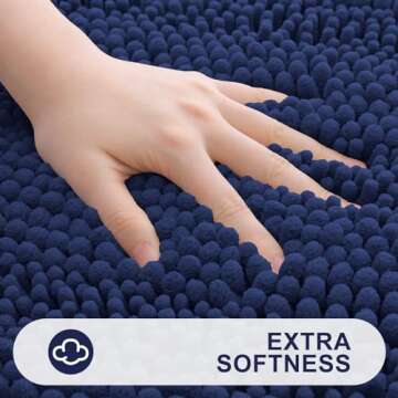 Luxurious Grandaily Chenille Bathroom Rug for Comfort