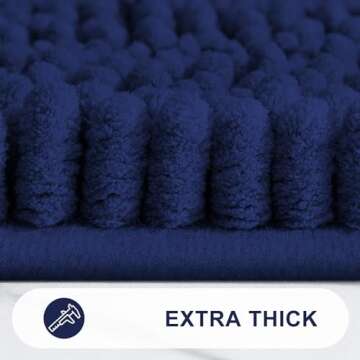 Luxurious Grandaily Chenille Bathroom Rug for Comfort