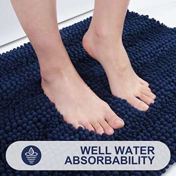 Luxurious Grandaily Chenille Bathroom Rug for Comfort