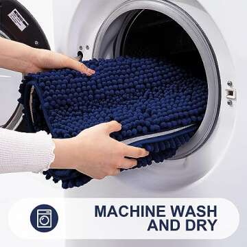 Luxurious Grandaily Chenille Bathroom Rug for Comfort