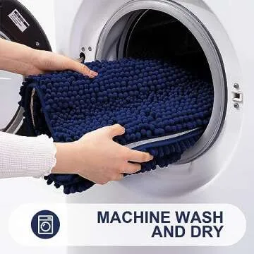 Luxurious Grandaily Chenille Bathroom Rug for Comfort