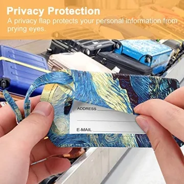 Stylish Fintie Luggage Tags with Privacy Cover for Travel