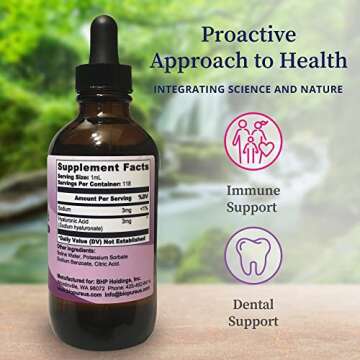 BioPure Hyaluronic Acid Liquid Solution – All Natural, Highly Bioavailable Form of Hyaluronic Acid...