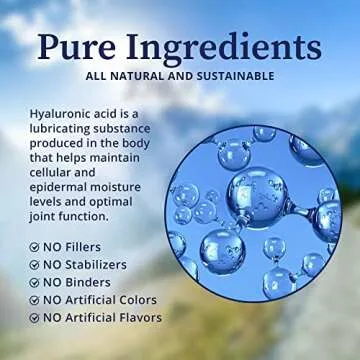 BioPure Hyaluronic Acid Liquid Solution – All Natural, Highly Bioavailable Form of Hyaluronic Acid for Oral & Topical Use to Benefit Joint Lubrication and Skin Hydration, Elasticity – 4 fl oz
