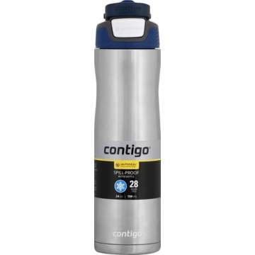 Contigo Steel Water Bottle, 24 oz, SS Monaco