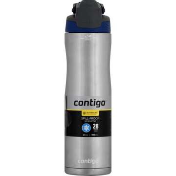 Contigo Steel Water Bottle, 24 oz, SS Monaco