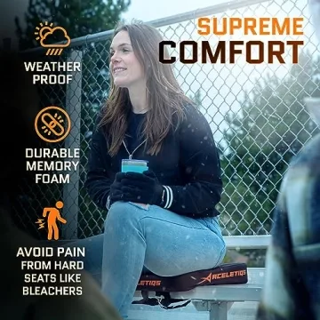ACELETIQS Heated Stadium Seat Cushion - Stay Warm Outdoors