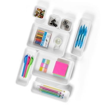 Madesmart 8-Piece Interlocking Bin Pack for Customizable Home Organization