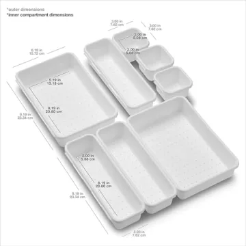 Madesmart 8-Piece Interlocking Bin Pack for Home Organization