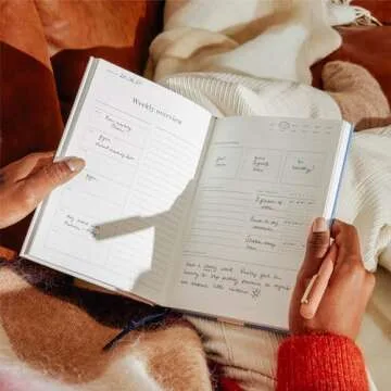 Papier Daily Planner - Planning Pal, 153mm x 215mm Hardback |Beautiful Cover Design | To-Dos, Schedules, Shopping Lists, Set & Review Goals | Undated Pages | Your Ultimate Life Organiser