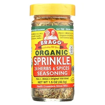 Bragg Organic Sprinkle - 24 Herbs & Spices - 1.5 Oz for Flavorful Cooking