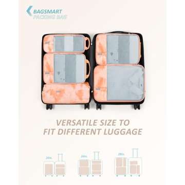 BAGSMART Compression Packing Cubes for Travel Organization