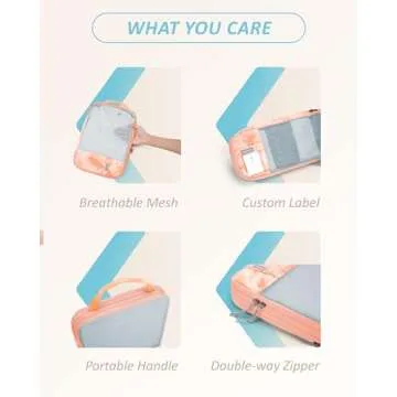 BAGSMART Compression Packing Cubes for Travel Organization