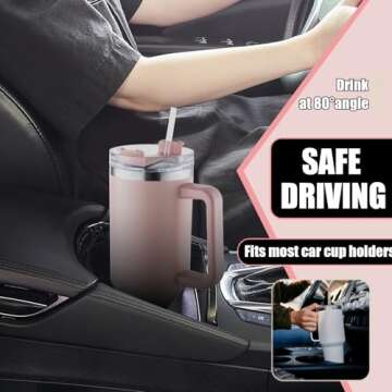 Xereizo 40 oz Tumbler with Handle for All Occasions