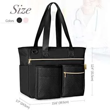 Fasrom Nurse Tote Bag with Laptop Sleeve for Professionals