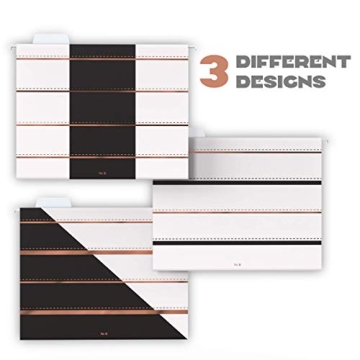 Elegant Rose Gold Hanging File Folders for Home Office Use