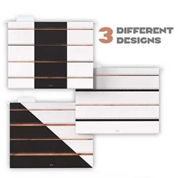 Elegant Rose Gold Hanging File Folders for Home Office Use