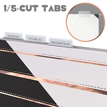 Elegant Rose Gold Hanging File Folders for Home Office Use