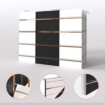 Elegant Rose Gold Hanging File Folders for Home Office Use