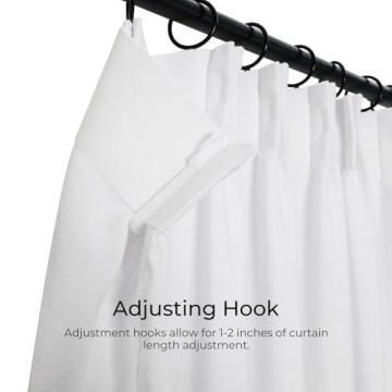 TWOPAGES 52 W x 96 L inch Pinch Pleat Unlined Darkening Drape Faux Linen Curtain Drapery Panel for Living Room Bedroom Meetingroom Club Theater Patio Door (1 Panel),Snow White