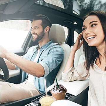 Car Coasters 4 Pack - Absorbent Ceramic Auto Cup Holder