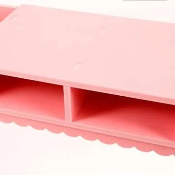 STOBOK Monitor Stand with Drawer Laptop PC Monitor Riser Rack Holder Desk Organizer Tabletop Storage Cabinet Wooden Pink