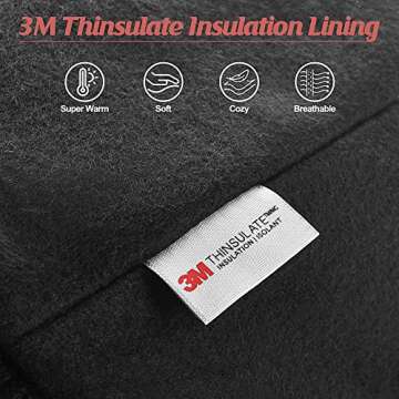 30% Merino Wool Beanie Hats for Men and Women, Thick Thermal Lined Winter Skull Caps