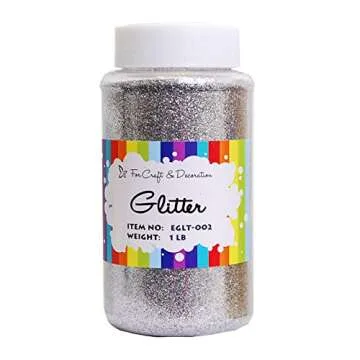Craft and Party, 1 Pound Bottled Craft Glitter for Craft and Decoration (Silver)