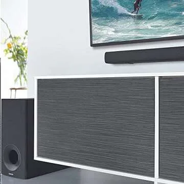Denon DHT-S316 Home Theater Soundbar System with Wireless Subwoofer | Virtual Surround Sound Technology | Wall-Mountable | Bluetooth Compatibility | Smart & Slim-Profile | Black