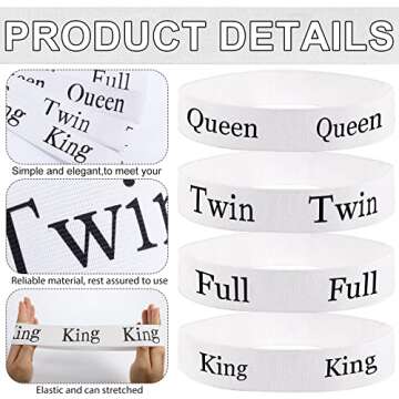 TOYMIS 8pcs Bed Sheet Organizer Bands, Bed Sheet Straps King Twin Full Queen Elastic Bed Sheet Straps Bedding Bands for Organizing Closet Wardrobe Bedroom Laundry Dormitory