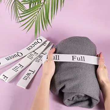 TOYMIS 8pcs Bed Sheet Organizer Bands, Bed Sheet Straps King Twin Full Queen Elastic Bed Sheet Straps Bedding Bands for Organizing Closet Wardrobe Bedroom Laundry Dormitory