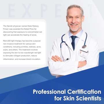 gllabel Red Light Therapy for Face Body, Red 660nm & Near Infrared 850nm High Power Infrared Light Therapy Lamp, 60 * 5W Clinical Grade LEDs for Fast Recovery, Pain Relief, Skin Health & Anti-Aging