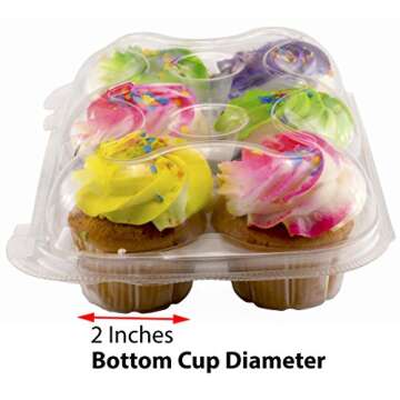 Katgely Cupcake Boxes Cupcake Containers 6 Pack Cupcake, Set of 12