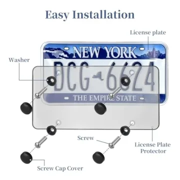 Kuwcy 2 Pack License Plate Cover for Standard Cars